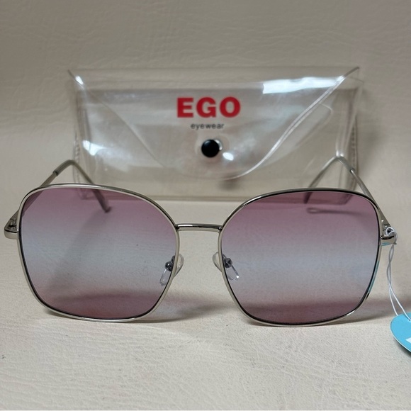 EGO Accessories - EGO WOMEN'S OVERSIZED SQUARE STYLE THREE TONED LENS SUNGLASSES